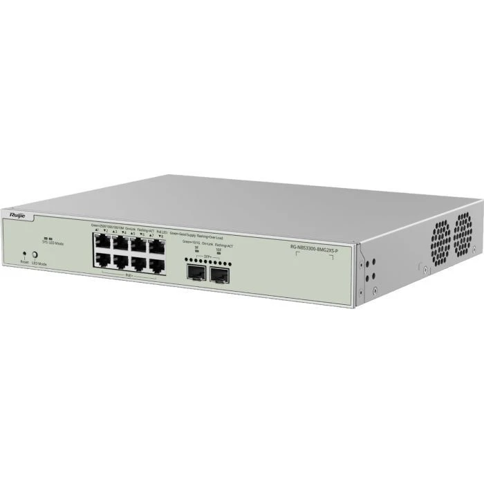 Комутатор мережевий Ruijie Networks RG-NBS3300-8MG2XS-P (UA)