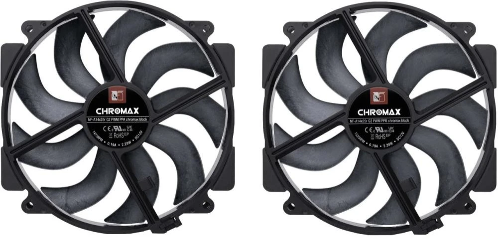 Вентилятор Noctua NOCTUA NF-A14x25r G2 PWM chromax.black (UA) Бренд: Noctua; Назначение: для