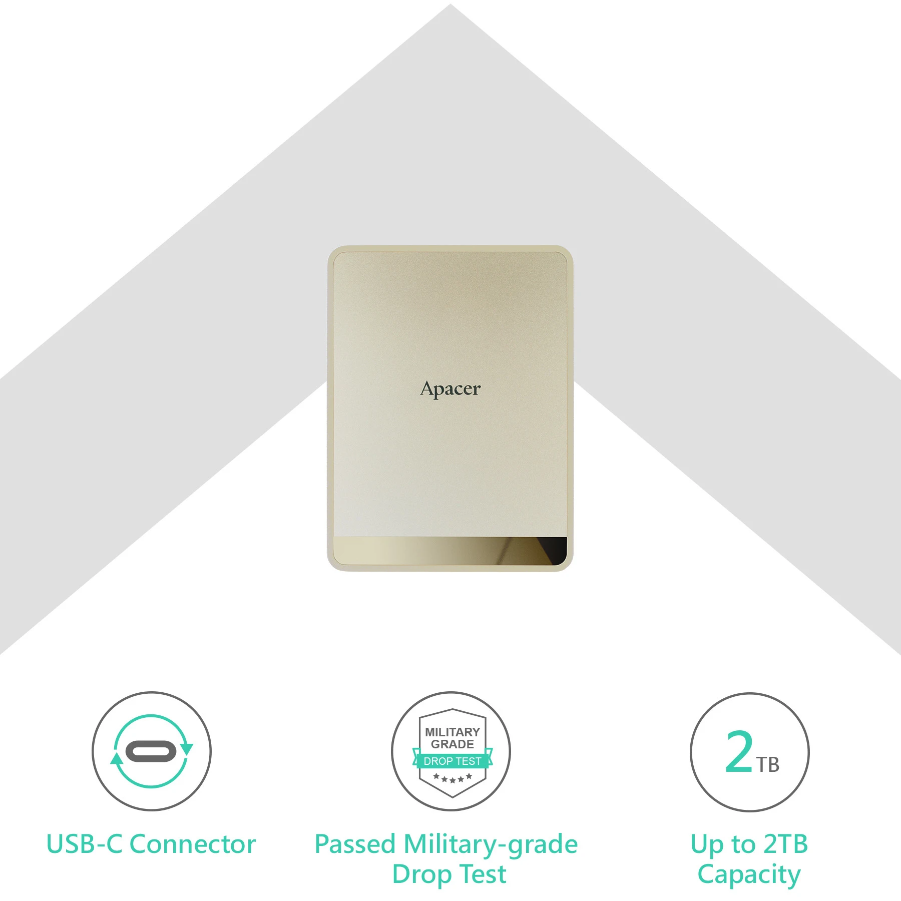 512GB Apacer AS724 Cream (AP512GAS724C-1) (UA) Обсяг: 512 ГБ; Тип пам'яті: 3D NAND;