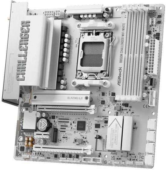 ASRock B850M Challenger WiFi White (UA) Бренд: ASRock; Тип разъема CPU: Socket AM5;