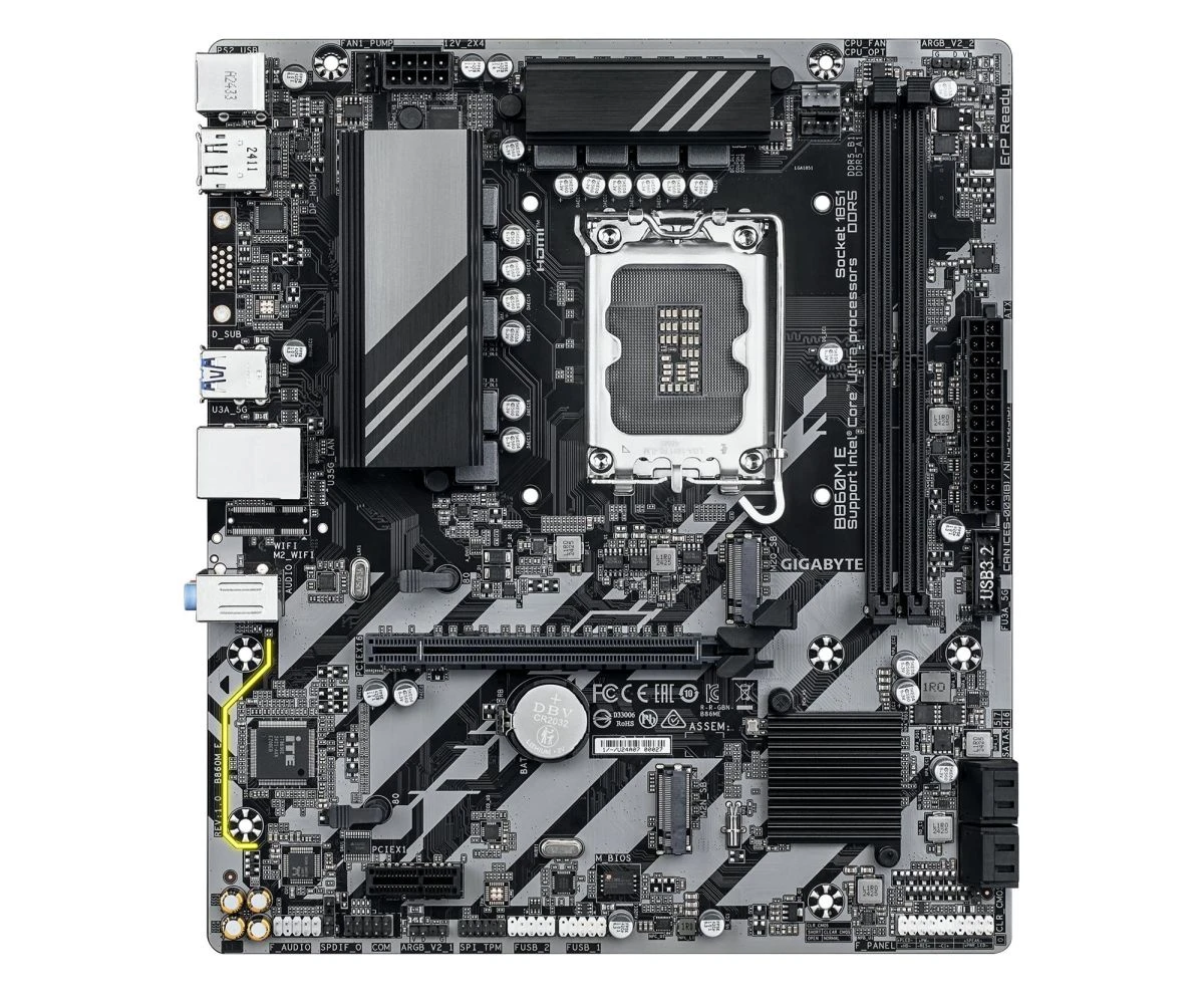 Gigabyte B860M E EU Конструкція блоку живлення: 4+1+2;