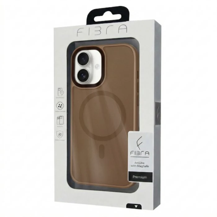 Чехол для мобильного телефона BeCover FIBRA ArcLine MagSafe Apple iPhone 17 Brown (715373) (UA)