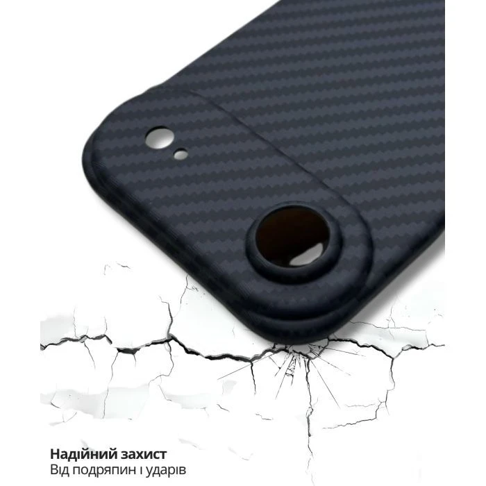Чехол для мобильного телефона BeCover FIBRA Carbonite MagSafe Apple iPhone 17 Air Black (715407) (UA)