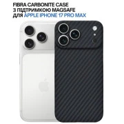 Чехол для мобильного телефона BeCover FIBRA Carbonite MagSafe Apple iPhone 17 Pro Max Black (715410) (UA)