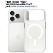 Чехол для мобильного телефона BeCover FIBRA Shock-Proof MagSafe Apple iPhone 17 Pro Max White (715475) (UA)