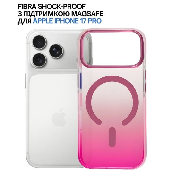 Чохол для мобільного телефону BeCover FIBRA Shock-Proof MagSafe Apple iPhone 17 Pro Pink (715466) (UA)