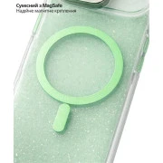 Чохол для мобільного телефону BeCover FIBRA Star Shine MagSafe Apple iPhone 17 Air Green (715420) (UA)