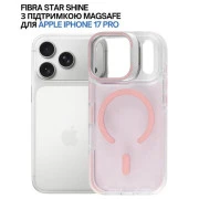 Чохол для мобільного телефона BeCover FIBRA Star Shine MagSafe Apple iPhone 17 Pro Light Pink (715428) (UA)
