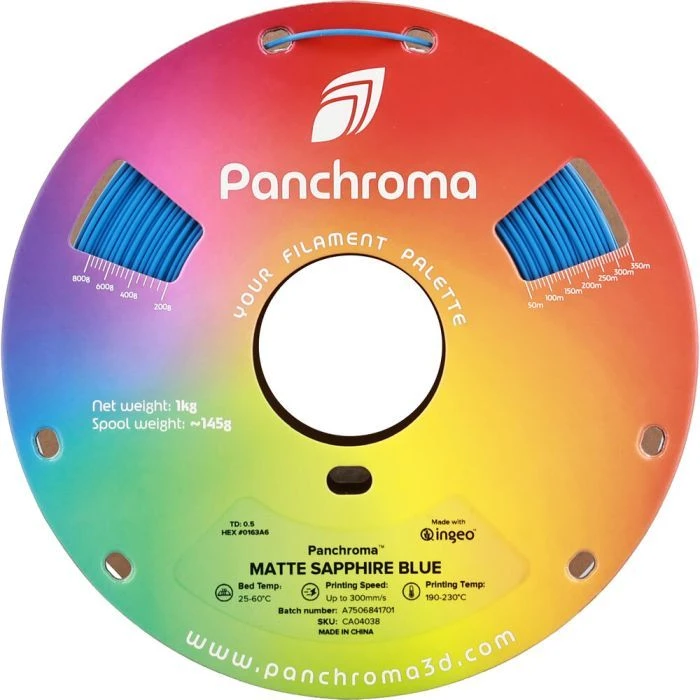 Пластик для 3D-принтера Polymaker PLA PANCHROMA MATTE 1,75mm 1kg SAPPHIRE BLUE (CA04038) (UA) Тип пластика: PLA; Диаметр: 1.75 мм;