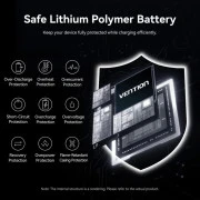 Vention 20000mAh 45W Mini with Built-in USB-C Gray (FHGH0) (UA)