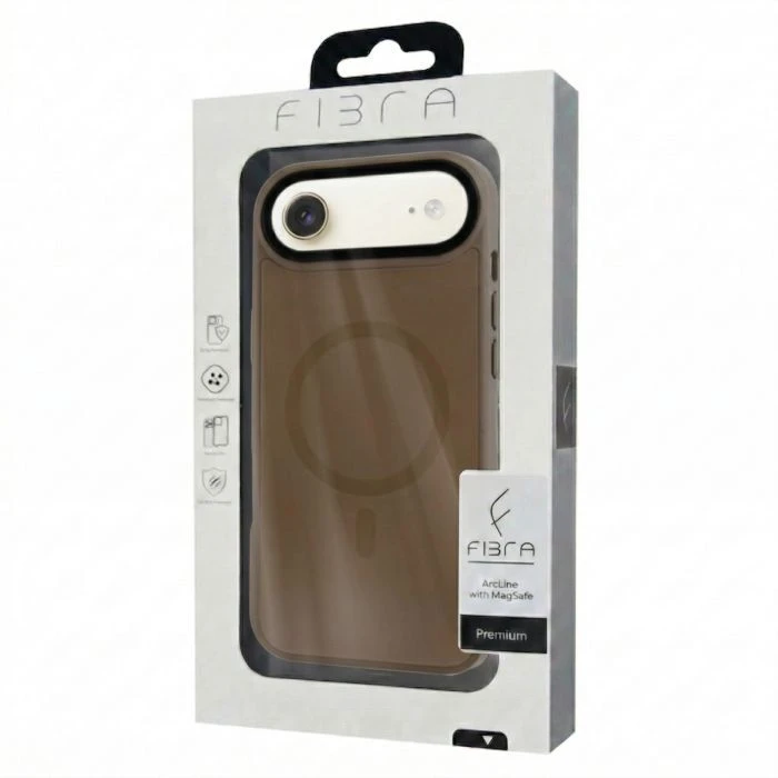 Чохол для мобільного телефону BeCover FIBRA ArcLine MagSafe Apple iPhone 17 Air Brown (715376) (UA)
