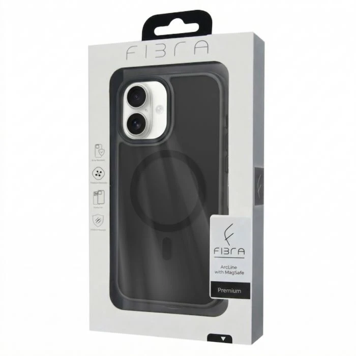 Чохол для мобільного телефону BeCover FIBRA ArcLine MagSafe Apple iPhone 17 Black (715372) (UA)