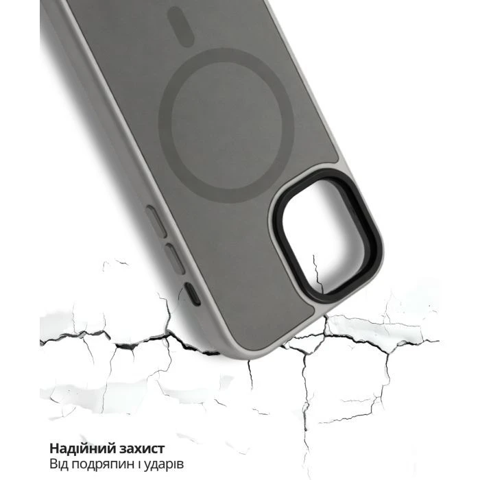 Чохол для мобільного телефону BeCover FIBRA ArcLine MagSafe Apple iPhone 17 Gray (715374) (UA)