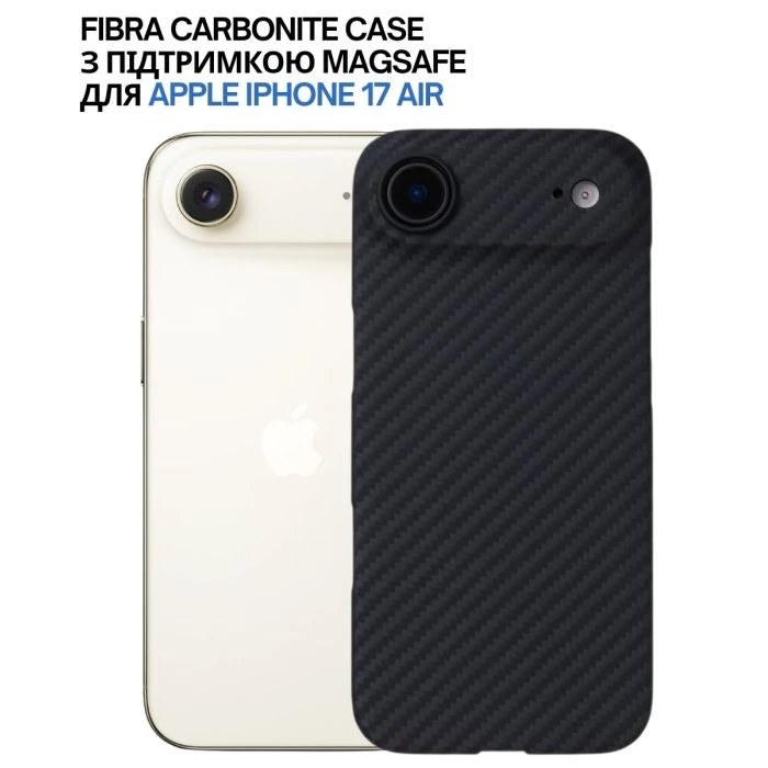 Чехол для мобильного телефона BeCover FIBRA Carbonite MagSafe Apple iPhone 17 Air Black (715407) (UA)