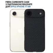 Чехол для мобильного телефона BeCover FIBRA Carbonite MagSafe Apple iPhone 17 Air Black (715407) (UA)