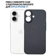 Чехол для мобильного телефона BeCover FIBRA Carbonite MagSafe Apple iPhone 17 Black (715406) (UA)