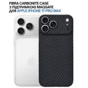 Чехол для мобильного телефона BeCover FIBRA Carbonite MagSafe Apple iPhone 17 Pro Max Black (715410) (UA)