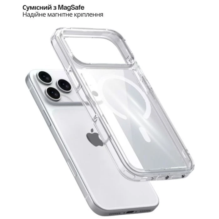 Чохол для мобільного телефона BeCover FIBRA Crystal MagSafe Apple iPhone 17 Pro (715369) (UA)