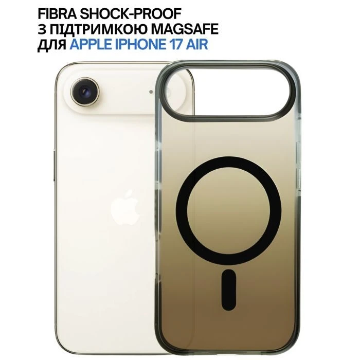 Чохол для мобільного телефону BeCover FIBRA Shock-Proof MagSafe Apple iPhone 17 Air Clay (715452) (UA)