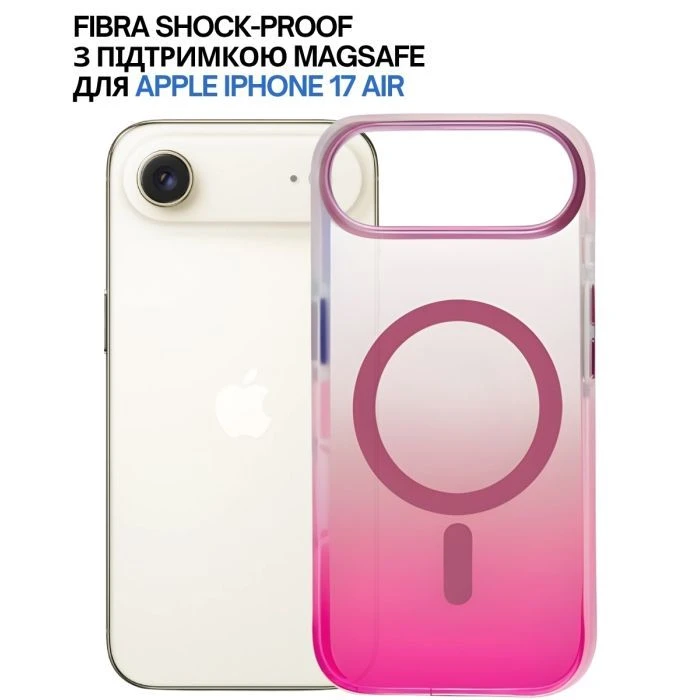 Чохол для мобільного телефона BeCover FIBRA Shock-Proof MagSafe Apple iPhone 17 Air Pink (715458) (UA)