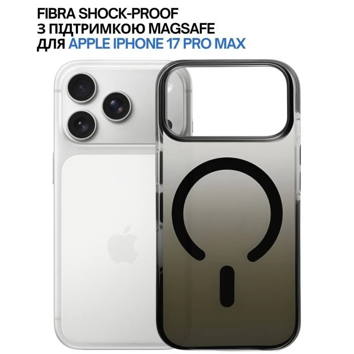 Чехол для мобильного телефона BeCover FIBRA Shock-Proof MagSafe Apple iPhone 17 Pro Max Black (715468) (UA)