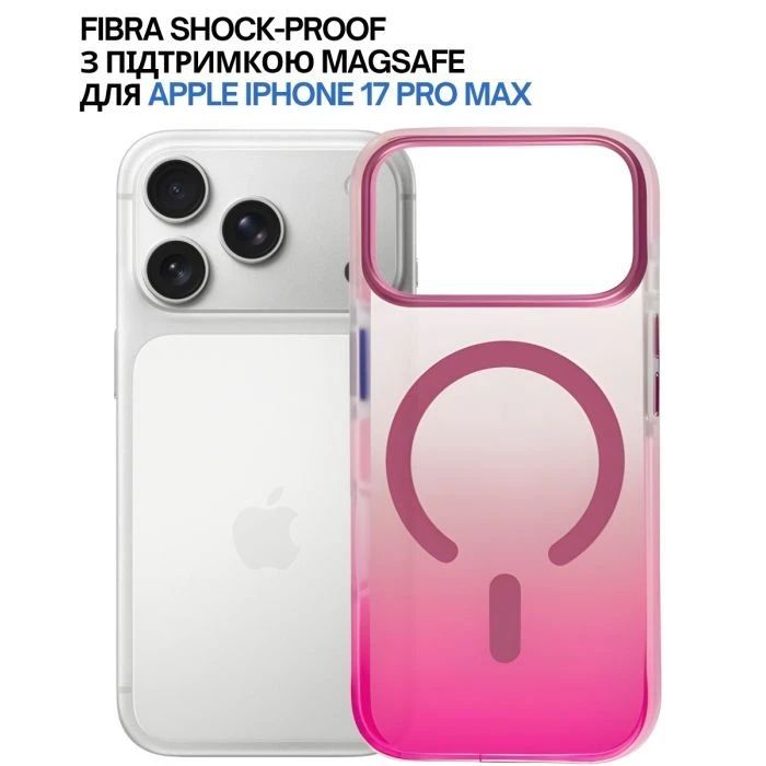 Чохол для мобільного телефону BeCover FIBRA Shock-Proof MagSafe Apple iPhone 17 Pro Max Pink (715474) (UA)