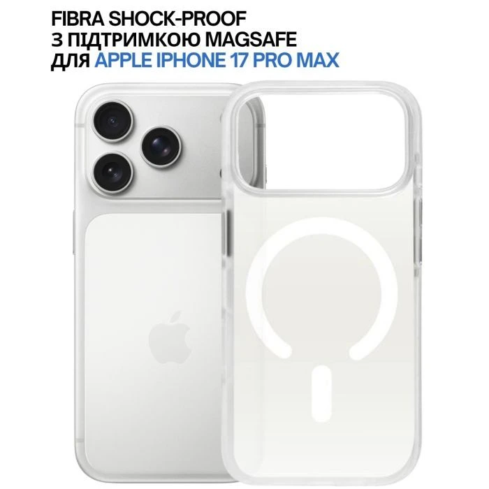 Чохол для мобільного телефону BeCover FIBRA Shock-Proof MagSafe Apple iPhone 17 Pro Max White (715475) (UA)
