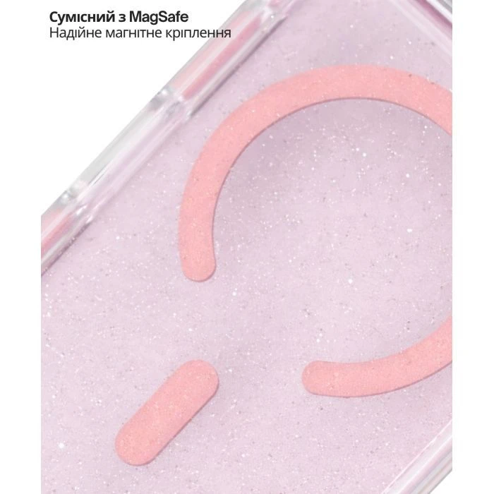 Чехол для мобильного телефона BeCover FIBRA Star Shine MagSafe Apple iPhone 17 Pro Light Pink (715428) (UA)