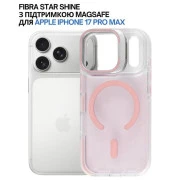 Чохол для мобільного телефону BeCover FIBRA Star Shine MagSafe Apple iPhone 17 Pro Max Light Pink (715435) (UA)