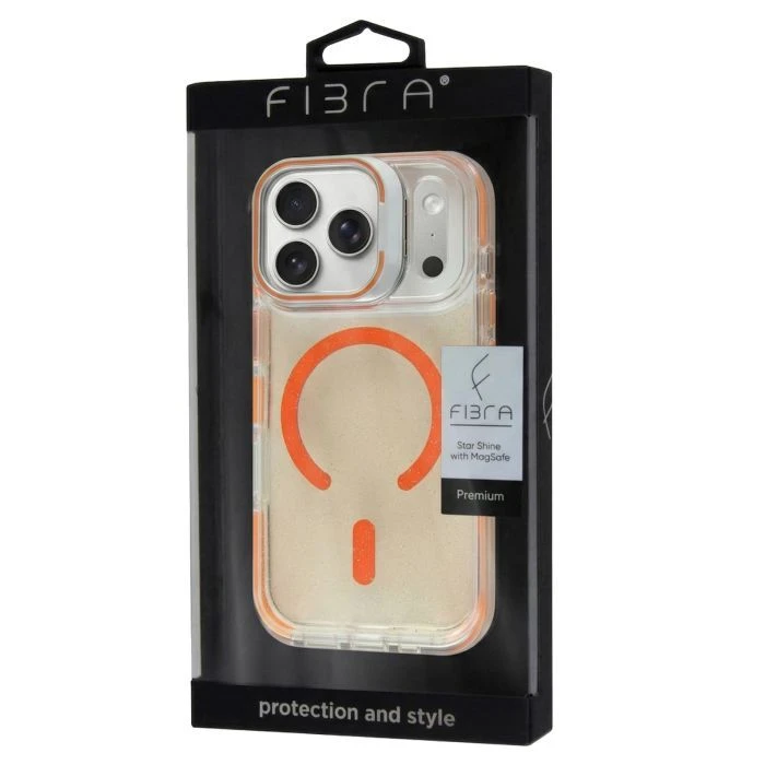 Чохол для мобільного телефона BeCover FIBRA Star Shine MagSafe Apple iPhone 17 Pro Orange (715429) (UA)