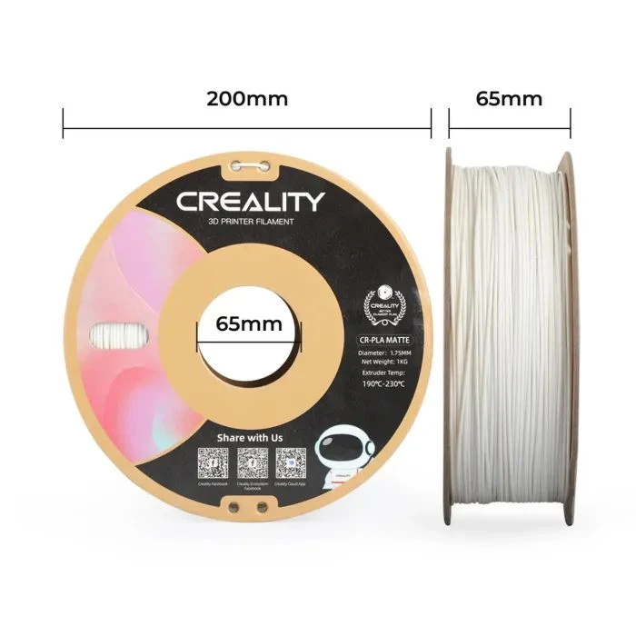Пластик для 3D-принтера Creality PLA matte 1кг, 1.75мм, natural white (3301010296) (UA)