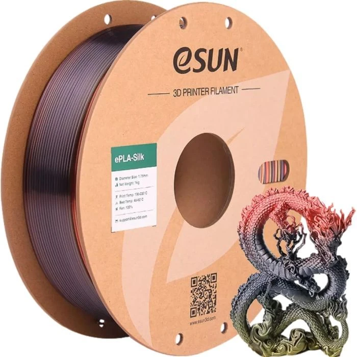 Пластик для 3D-принтера eSUN ePLA-Silk 1,75mm 1kg MORNING GLOW (EPLA-SILK-P175MG1) (UA)