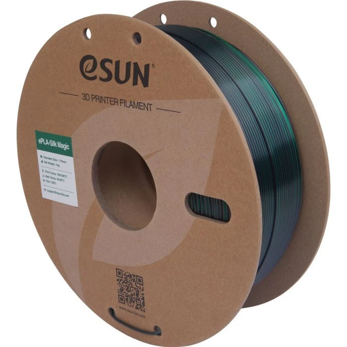 Пластик для 3D-принтера eSUN ePLA-Silk Magic 1кг, 1.75мм, Black Green (EPLA-SILKMAGIC-P175BG1) (UA)