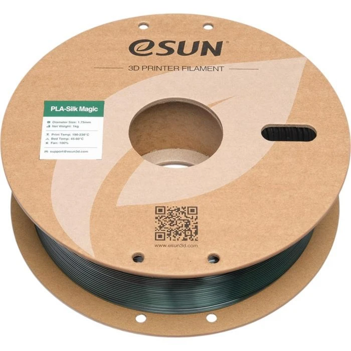 Пластик для 3D-принтера eSUN ePLA-Silk Magic 1кг, 1.75мм, Black Green (EPLA-SILKMAGIC-P175BG1) (UA)