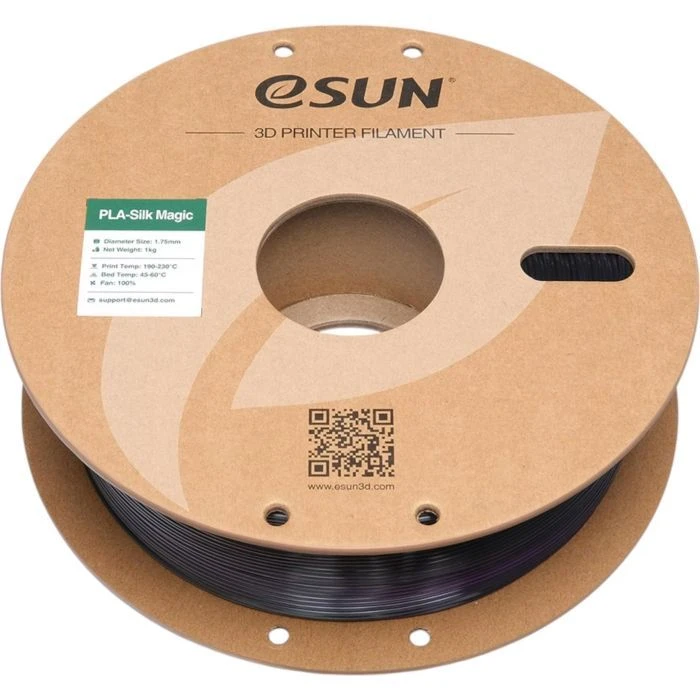 Пластик для 3D-принтера eSUN ePLA-Silk Magic 1кг, 1.75мм, Чорний Фіолетовий (EPLA-SILKMAGIC-P175BP1) (UA)