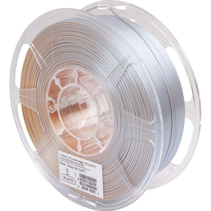 Пластик для 3D-принтера eSUN ePLA-Silk Magic 1кг, 1.75мм, Gold Silver (EPLA-SILKMAGIC-P175JS1) (UA)