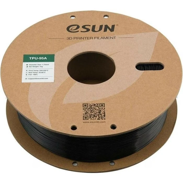 Пластик для 3D-принтера eSUN eTPU-95A 1кг, 1.75мм, black (ETPU-95A175B1) (UA)