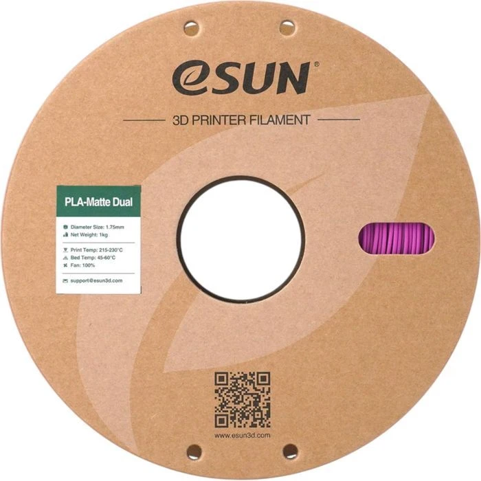 Пластик для 3D-принтера eSUN PLA matte dual 1,75mm 1kg GREEN PINK (PLA-MTD175B-GP1P1) (UA)