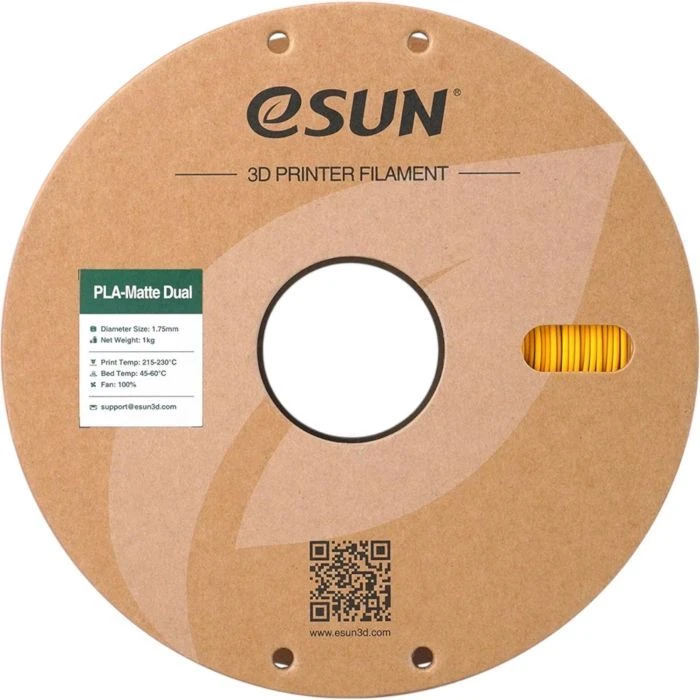 Пластик для 3D-принтера eSUN PLA matte dual 1,75mm 1kg PURPLE YELLOW (PLA-MTD175B-ZY1P1) (UA)