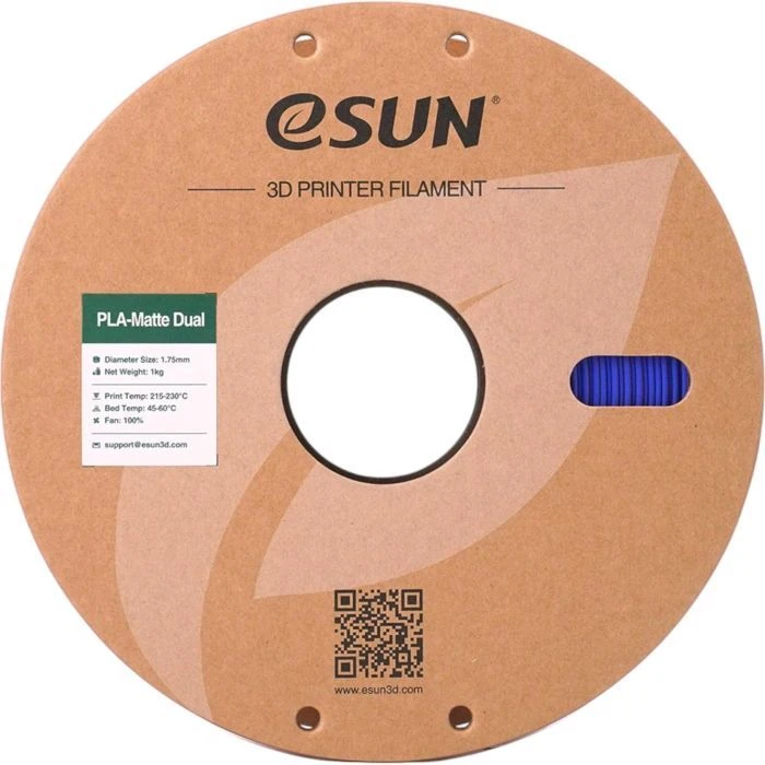 Пластик для 3D-принтера eSUN PLA matte dual 1,75mm 1kg RED BLUE (PLA-MTD175B-RU1P1) (UA)