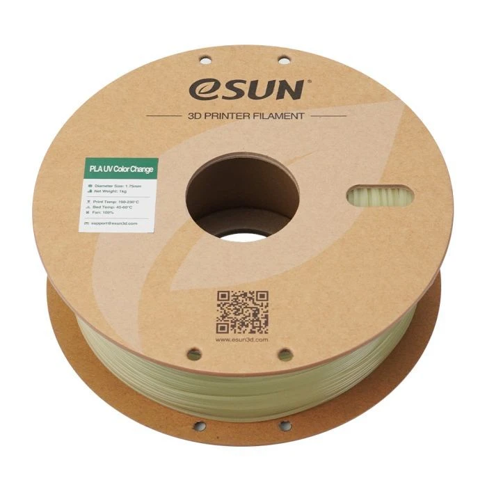 Пластик для 3D-принтера eSUN PLA UV 1,75mm 1kg Зелений (PLA-UV CC175UV-G1P1) (UA)