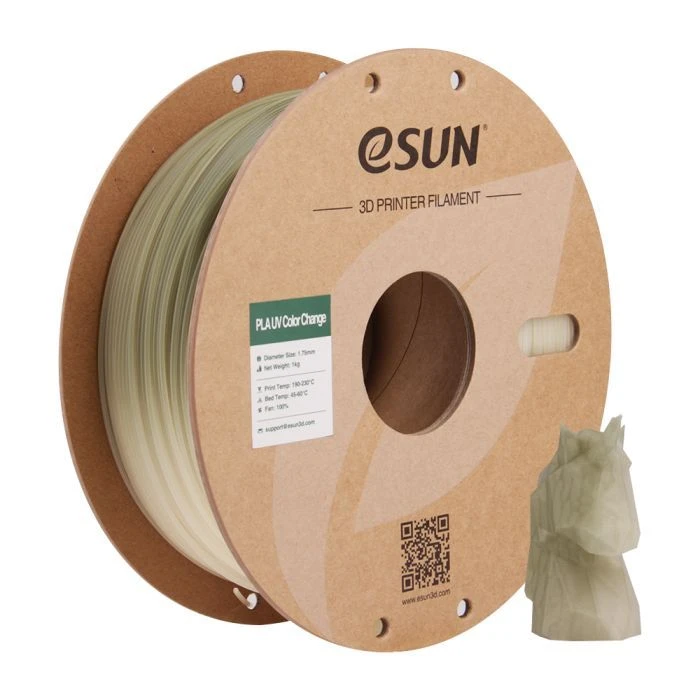 Пластик для 3D-принтера eSUN PLA UV 1,75mm 1kg Зелений (PLA-UV CC175UV-G1P1) (UA)