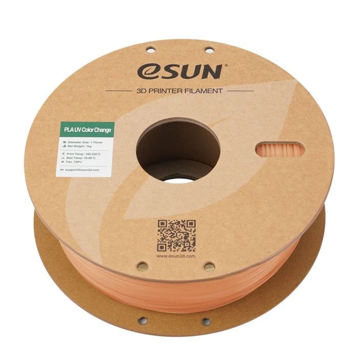 Пластик для 3D-принтера eSUN PLA UV 1,75mm 1kg Оранжевий (PLA-UV CC175UV-O1P1) (UA)