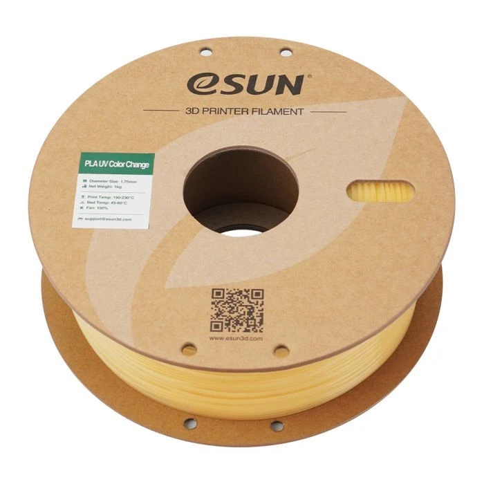 Пластик для 3D-принтера eSUN PLA UV 1,75mm 1kg Жовтий (PLA-UV CC175UV-Y1P1) (UA)
