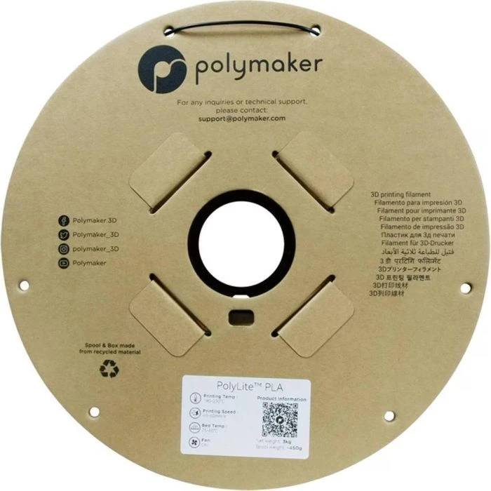 Пластик для 3D-принтера Polymaker ABS POLYLITE 1,75мм 3кг ЧОРНИЙ (PE01033) (UA)