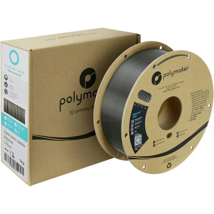 Пластик для 3D-принтера Polymaker ASA 1,75mm DARK Gray GREEN 1kg (PF01046) (UA)