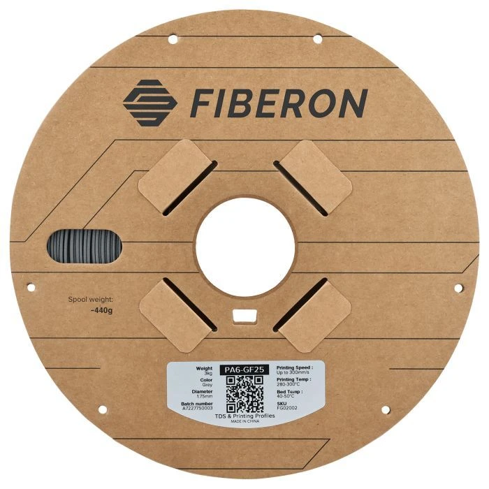 Пластик для 3D-принтера Polymaker Fiberon PA6-GF25 1,75mm 3kg СІРИЙ (FG02002) (UA)