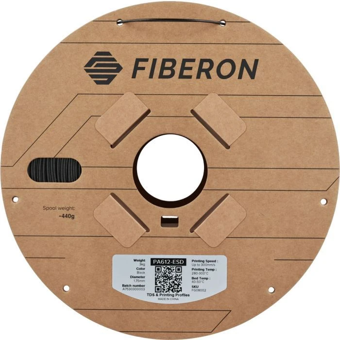 Пластик для 3D-принтера Polymaker Fiberon PA612-ESD 1,75mm 3kg BLACK (FG08002) (UA)