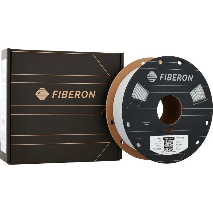 Пластик для 3D-принтера Polymaker Fiberon PET-GF15 1,75mm 0,5kg СВІТЛО-СІРИЙ (FL02004) (UA)