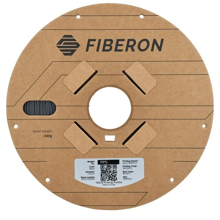 Пластик для 3D-принтера Polymaker Fiberon PPS-GF20 1,75mm 3kg СІРИЙ (FM02002) (UA)